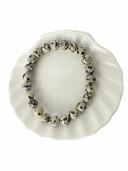 Dalmatiër Jaspis kogelarmband 8 mm