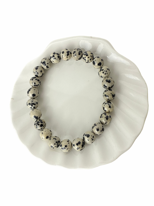 Dalmatiër Jaspis kogelarmband 8 mm