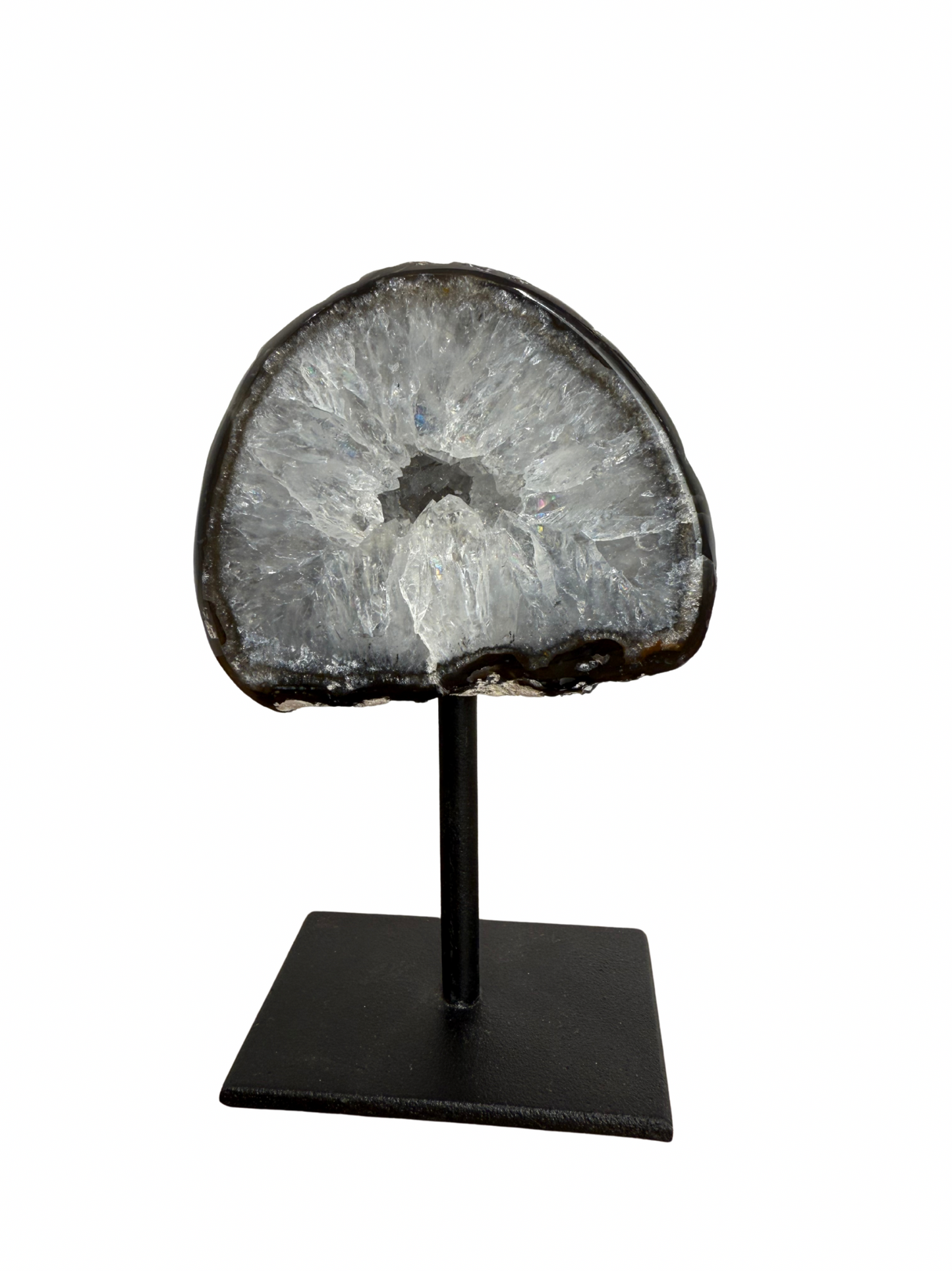 Agaat met druzy op standaard 5