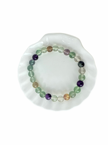 Fluoriet armband kogel 8 mm