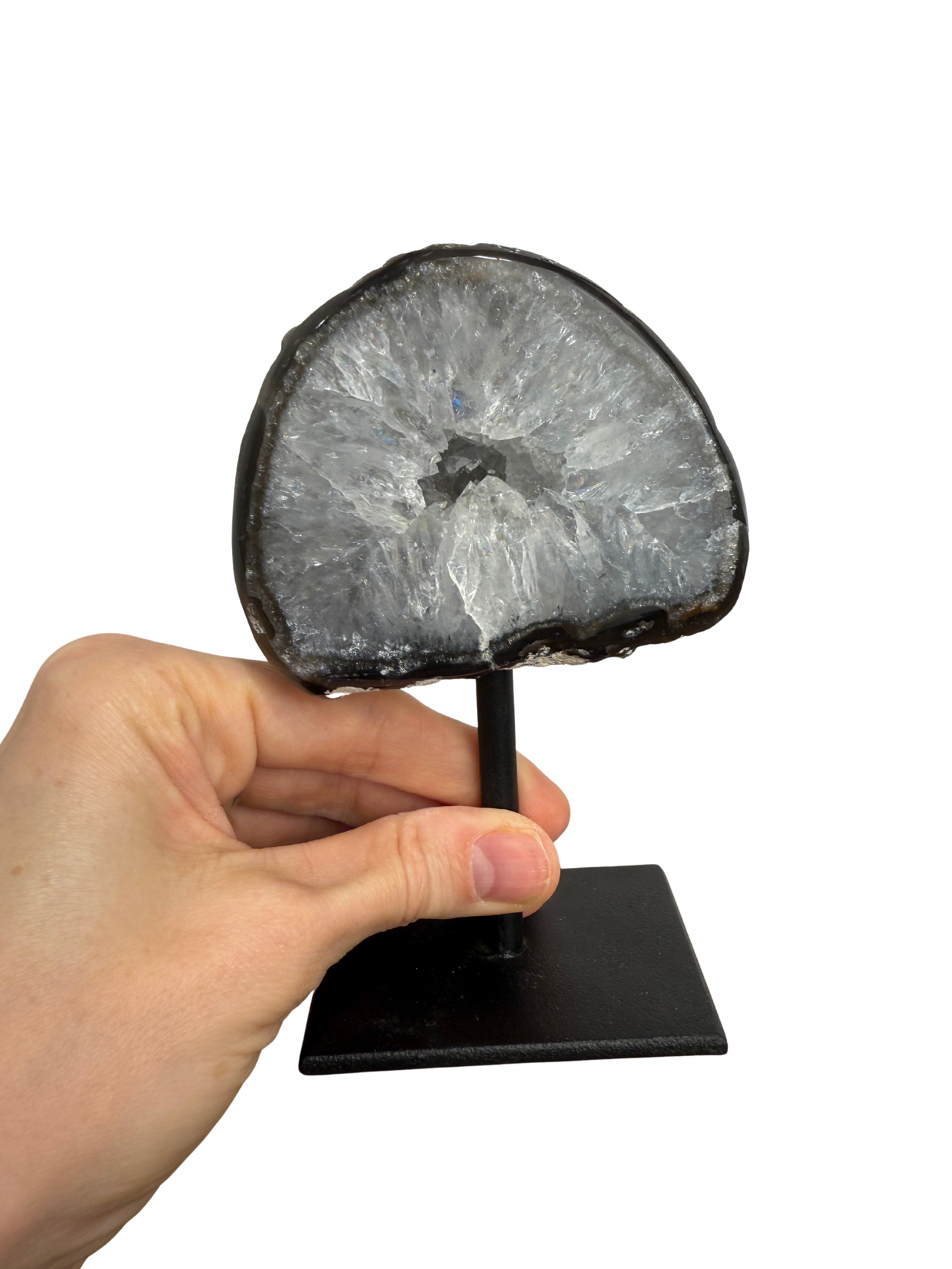 Agaat met druzy op standaard 5