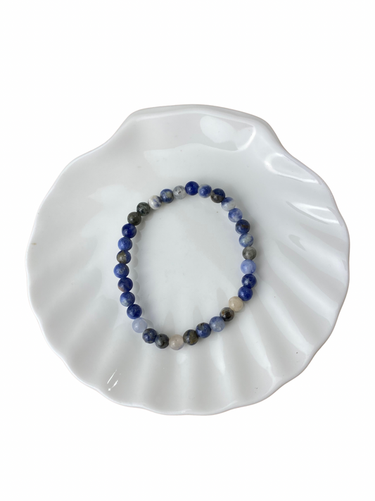Sodaliet kinderarmband kogel 4 mm