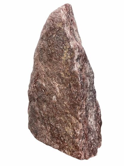 Rode Mica (Lepidoliet) sculptuur op standvlak