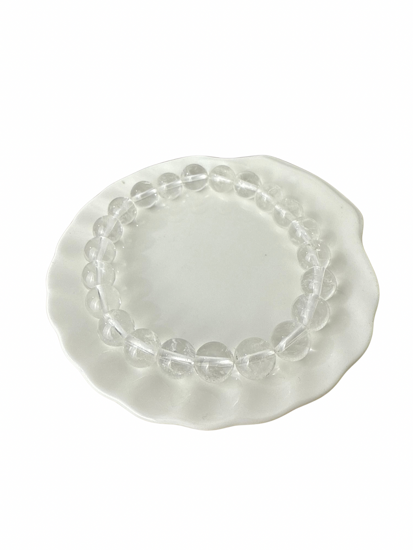 Bergkristal kogelarmband 10 mm