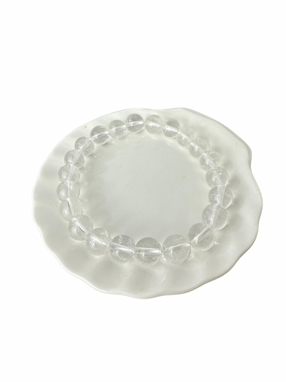 Bergkristal kogelarmband 10 mm