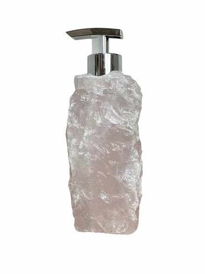 Zeeppomp van Rozenkwarts zilver 3