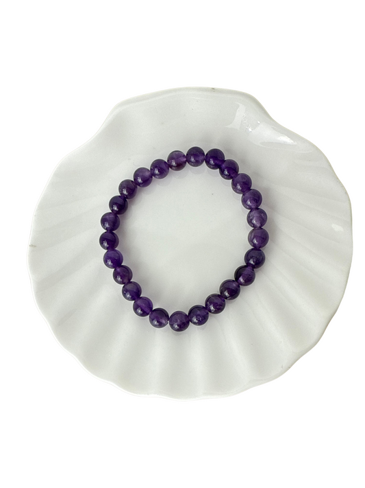Amethyst children's bracelet ball 6 mm