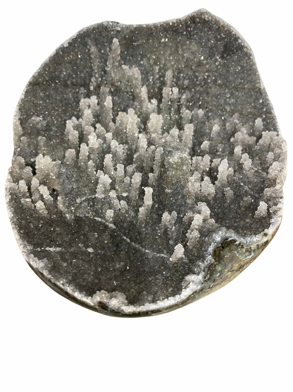 Zwarte Galaxy Amethist geode met stalactiet kristallen (Uruguay) | 1,8 kg