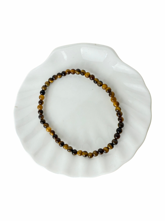 Tijgeroog armband kogel 4 mm
