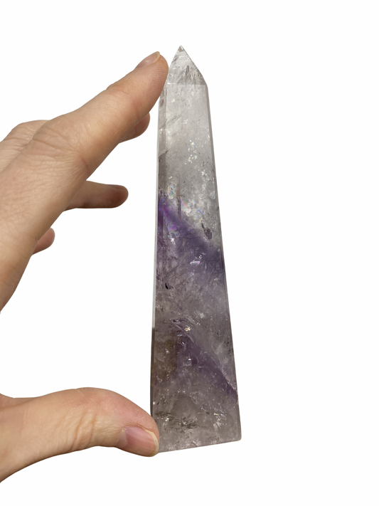 Bahia Amethist met Bergkristal toren