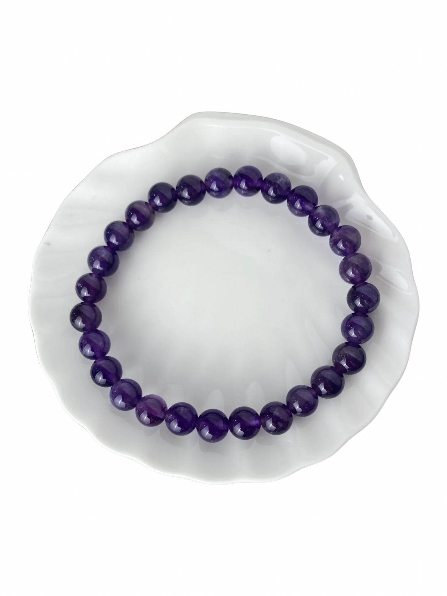 Amethist kogelarmband 8 mm (21 cm)