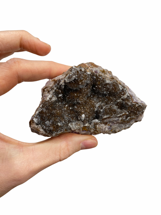 Mangaan Kwarts met Druzy Hematiet kristallen (Quartz Manganesse) 2