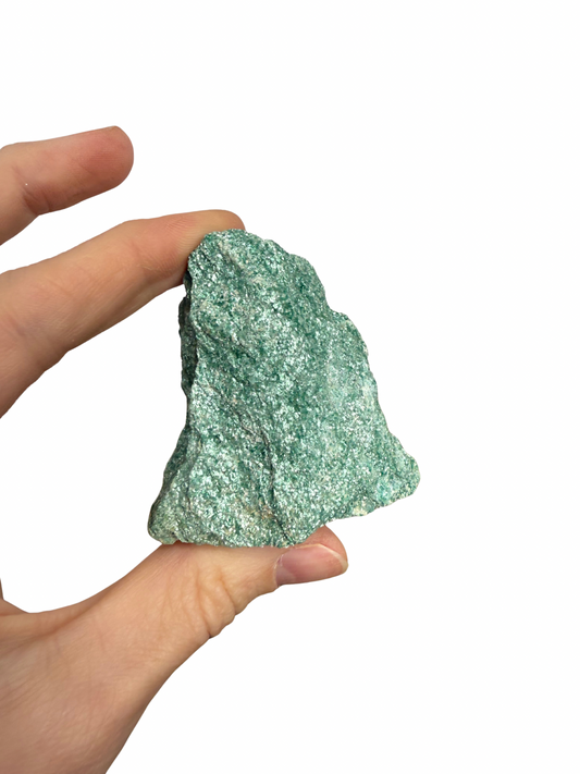 Ruwe Fuchsiet sculptuur op standvlak