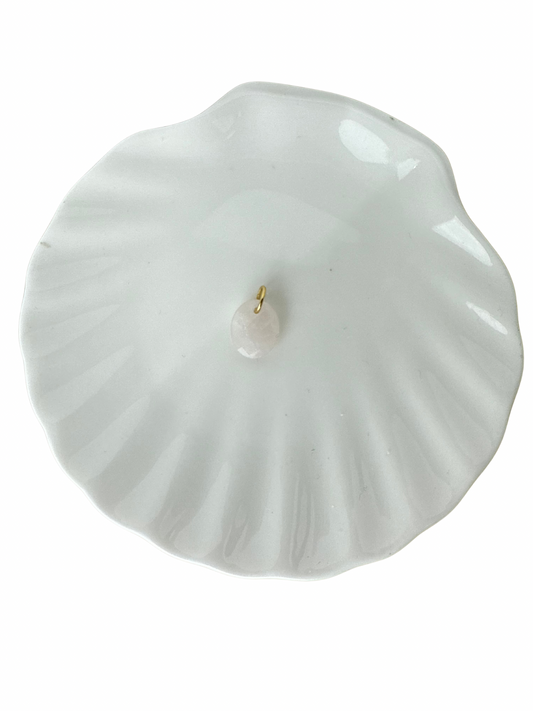 Mila Rose Quartz Pendant Gold
