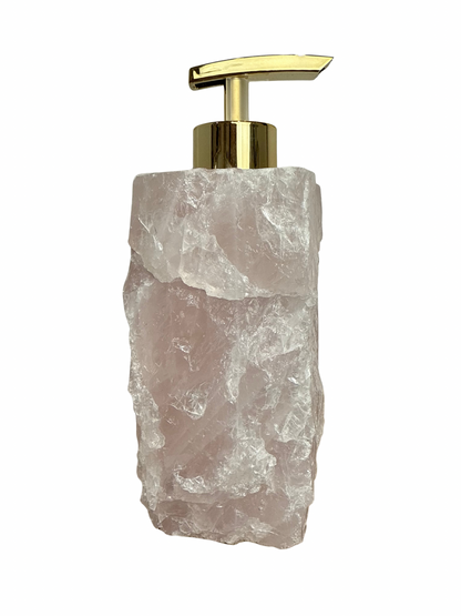 Zeeppomp van Rozenkwarts goud 4