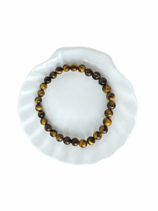 Tijgeroog armband kogel 6 mm