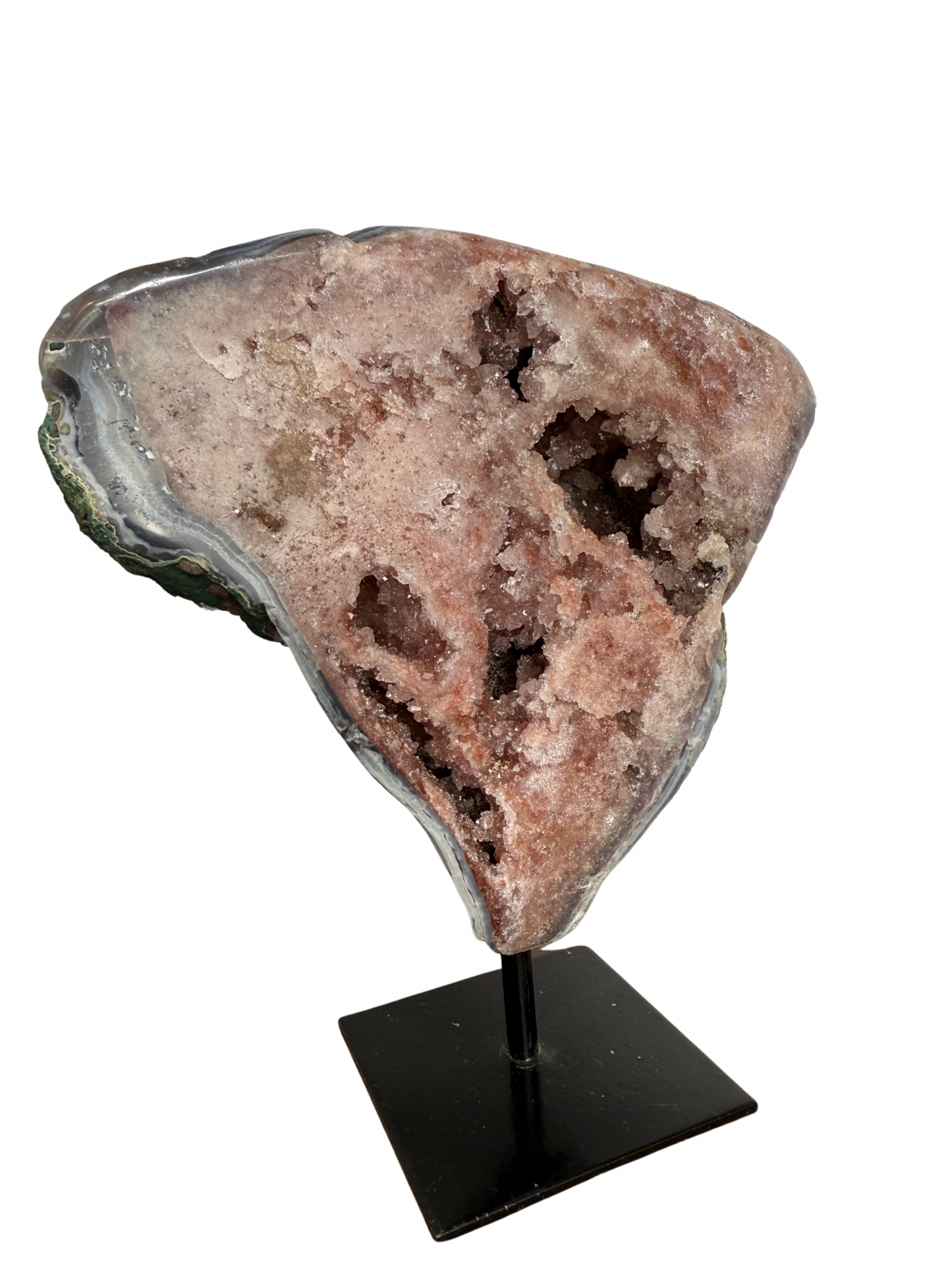 Roze Amethist (Chalcedoon) op standaard