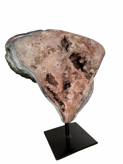 Roze Amethist (Chalcedoon) op standaard