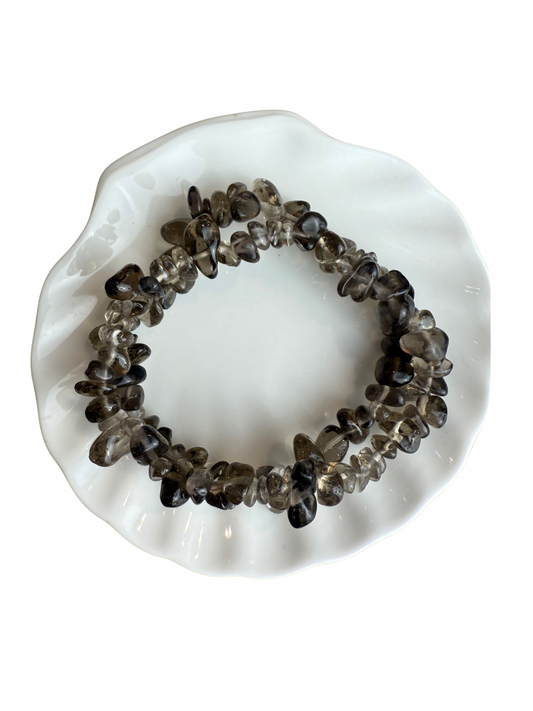 Smoky quartz bracelet split