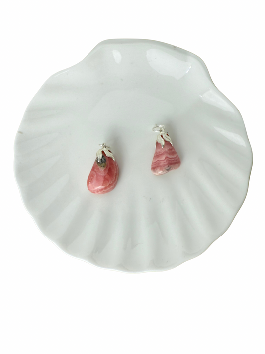 Olivia tumbled stone pendant Rhodochrosite