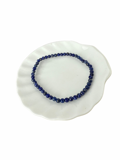 Lapis Lazuli kogelarmband 4 mm