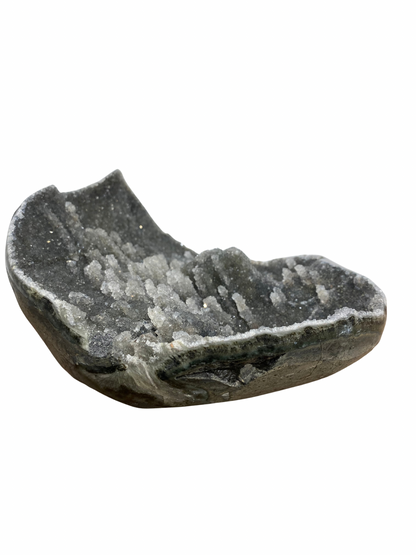 Zwarte Galaxy Amethist geode met stalactiet kristallen (Uruguay) | 1,8 kg