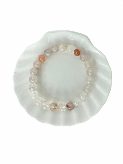 Dalmatian Jasper ball bracelet 8 mm