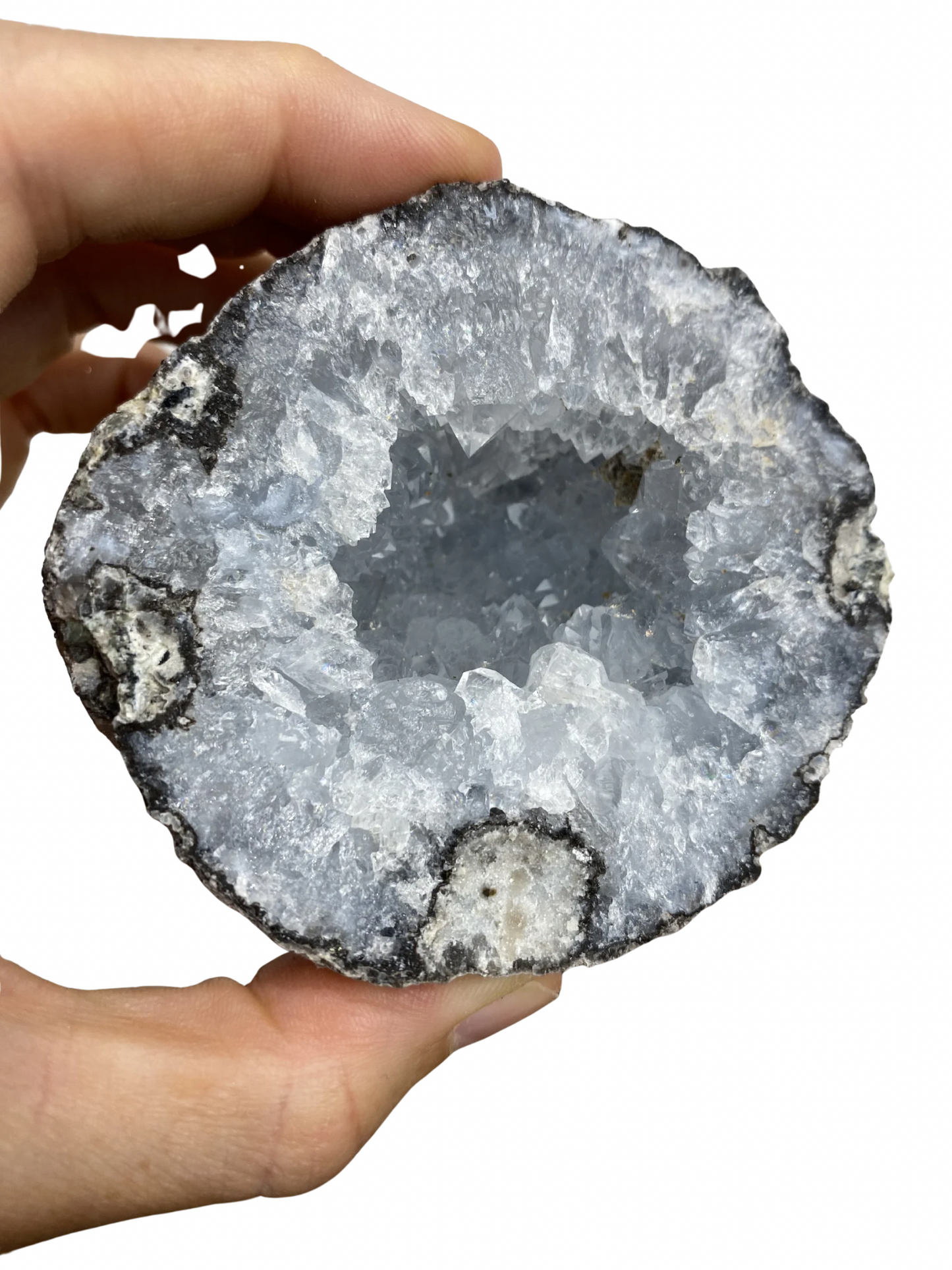 Blue Chalcedony (Blue Lace Agate) bracelet split