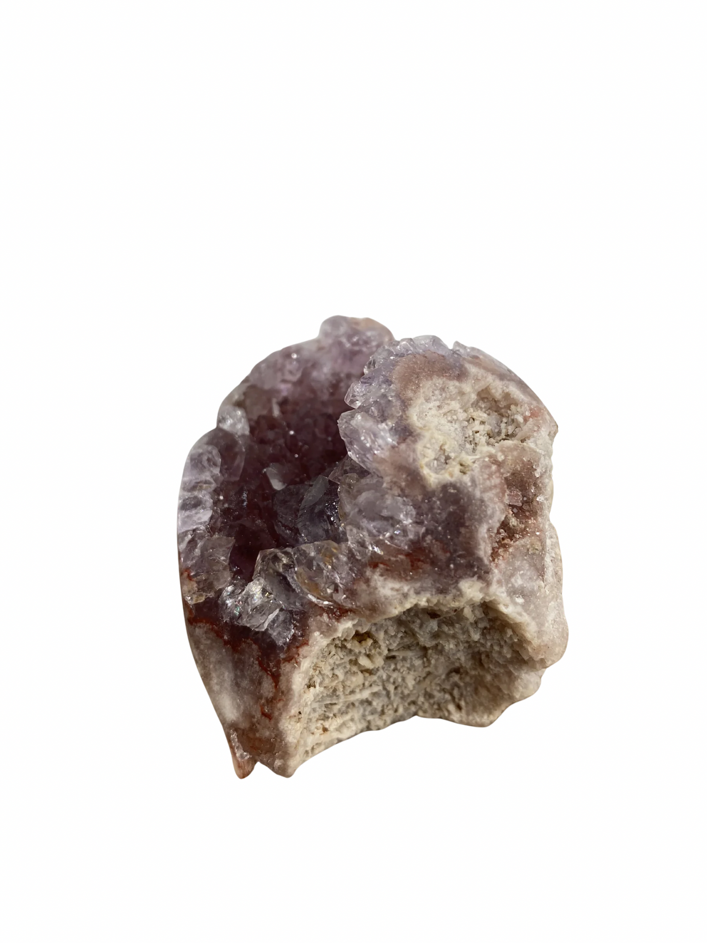 Roze Amethist (Chalcedoon) op standvlak 3