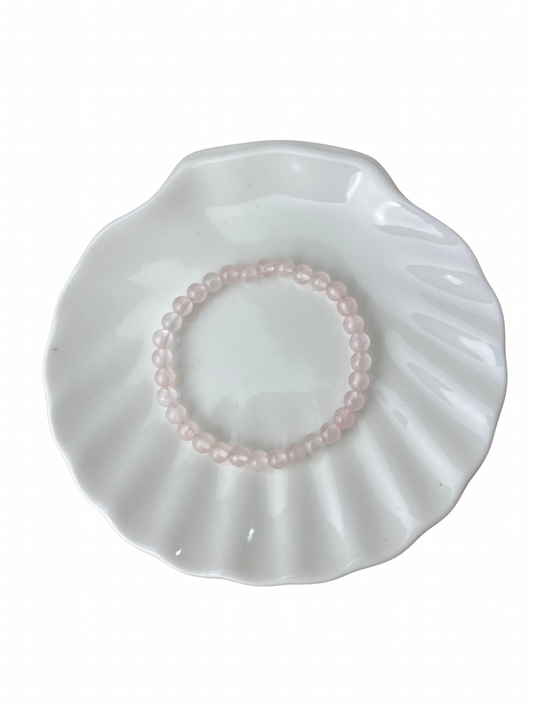 Rozenkwarts kinderarmband kogel 4 mm