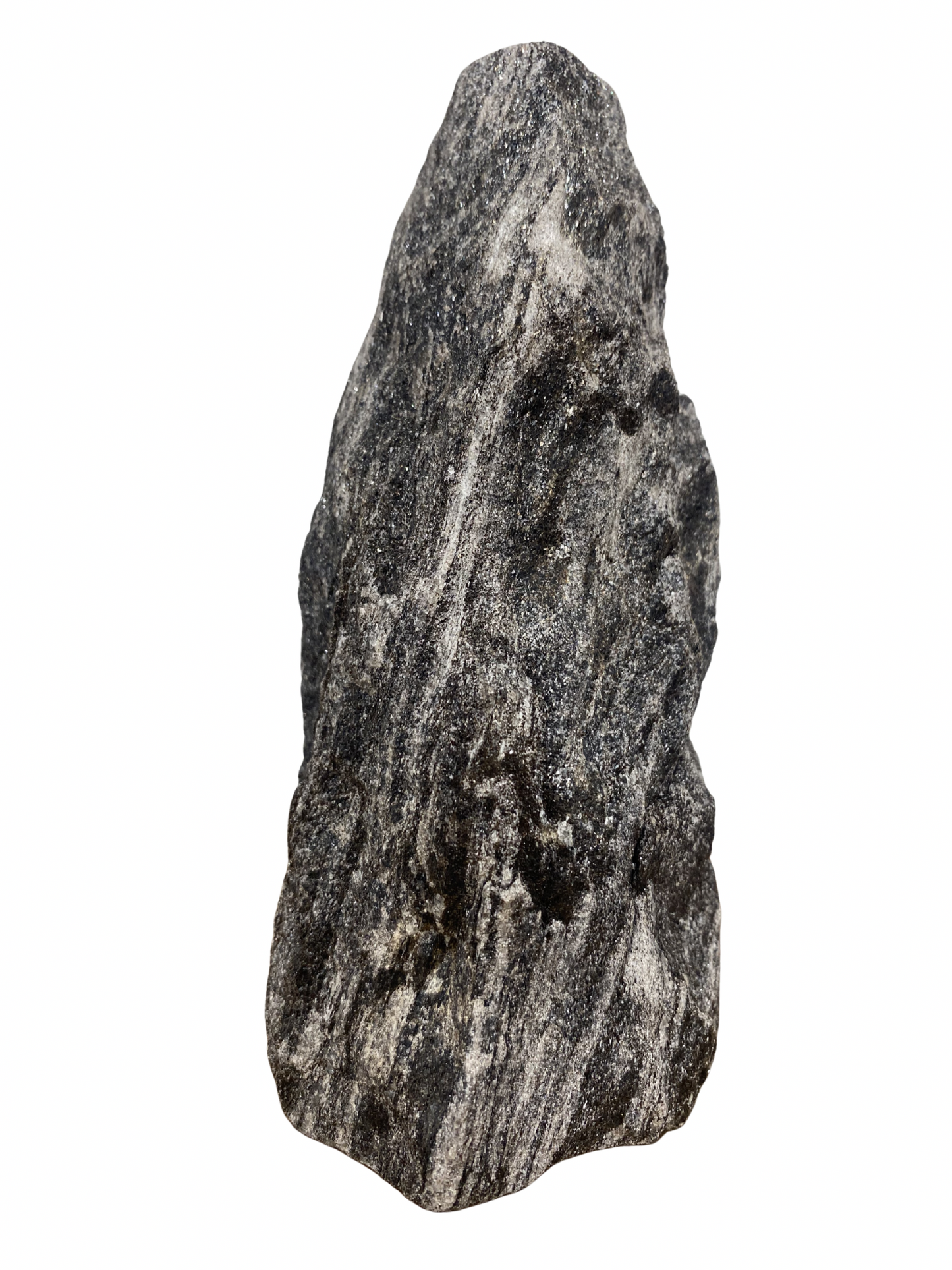 Zwarte Mica (Biotiet) sculptuur op standvlak