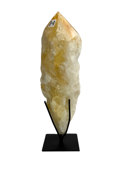 Burnt Amethyst point on stand