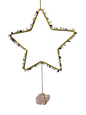 Gemstone star pendant Golden Triangle + Rose Quartz