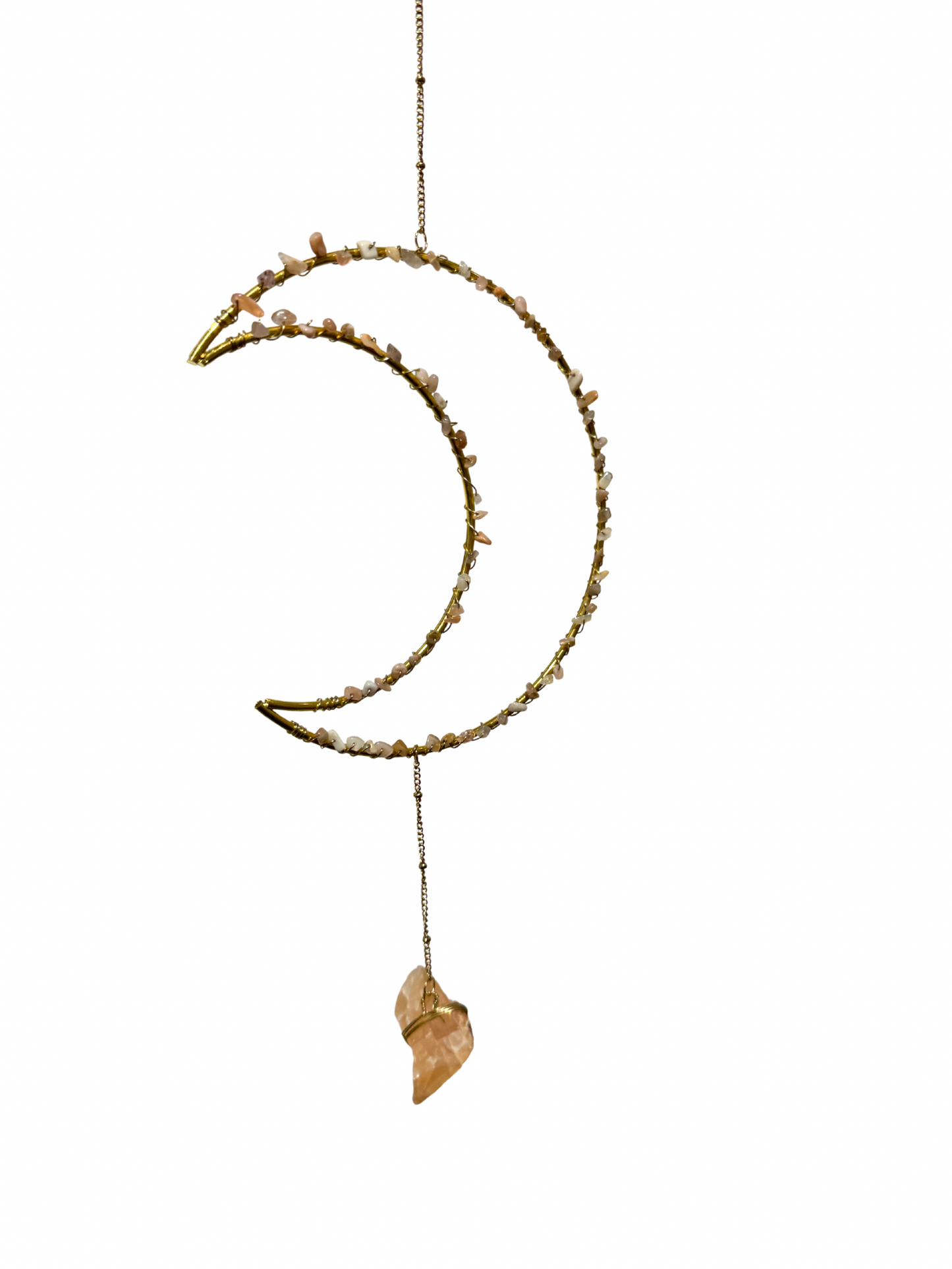 Edelsteen maan hanger Maansteen