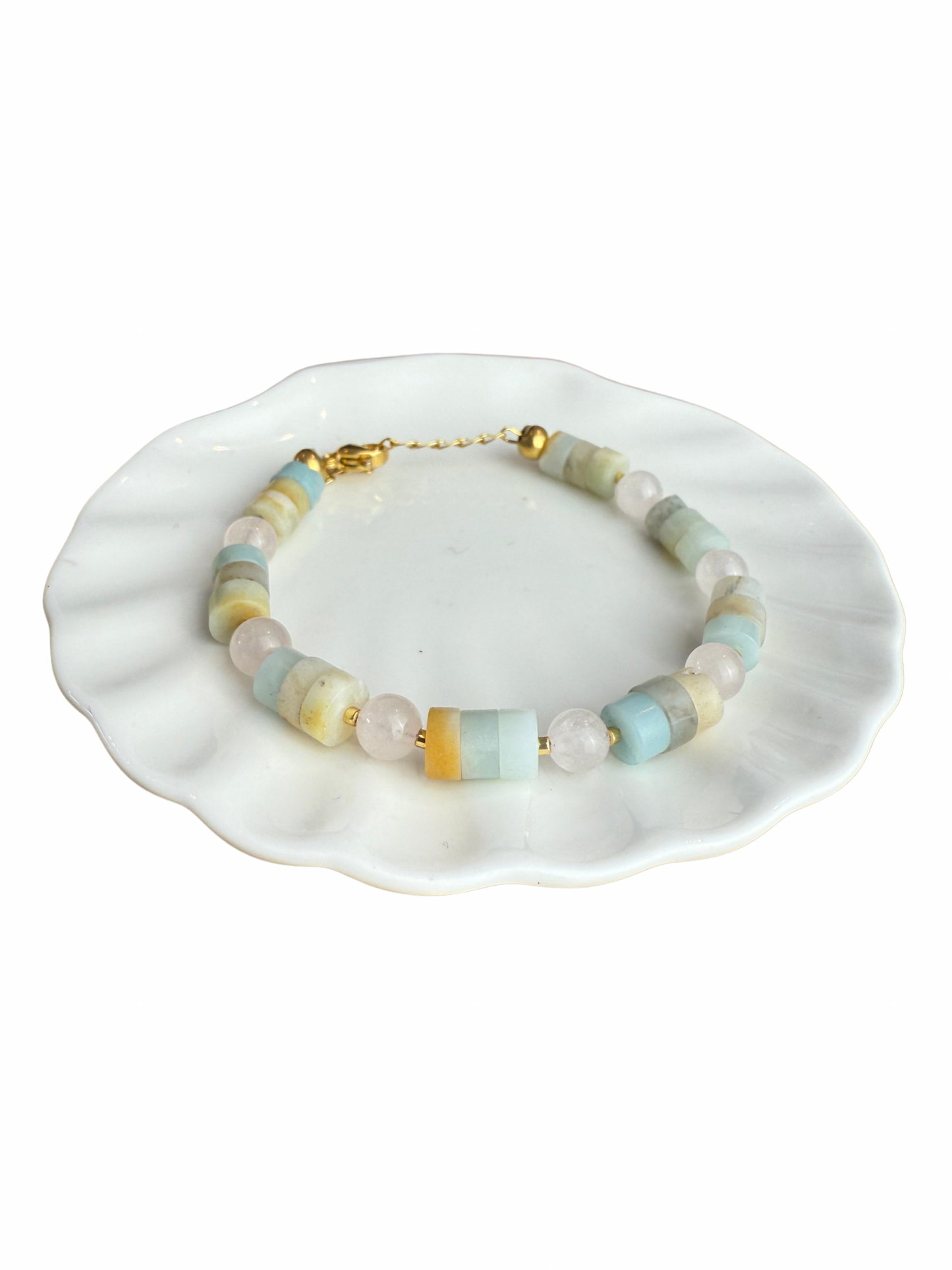 Lize bracelet Amazonite + Rose Quartz