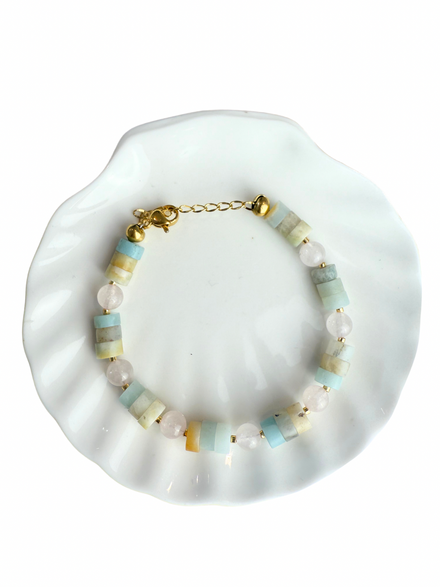 Lize bracelet Amazonite + Rose Quartz