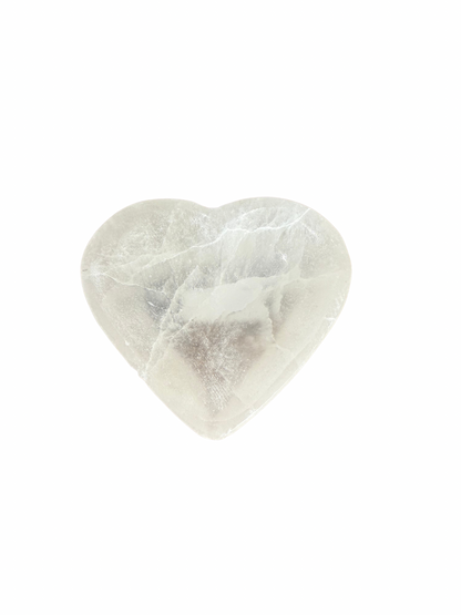 Selenite heart bowl