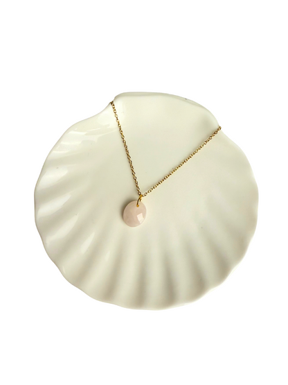 Mila necklace Rose quartz pendant