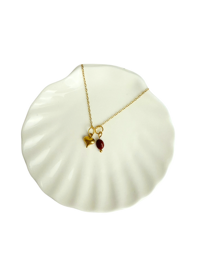 Evi ketting hart + Mookaiet hanger