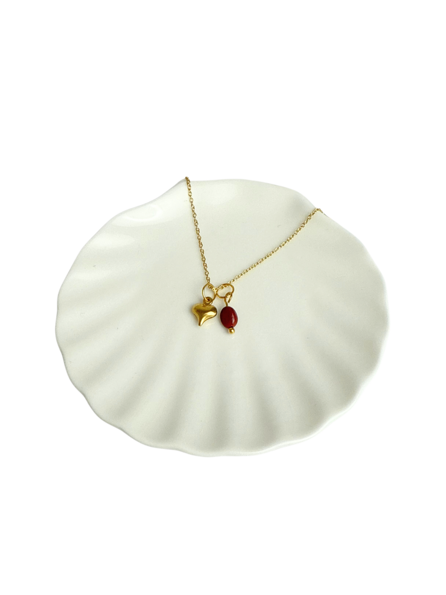 Evi ketting hart + Mookaiet hanger