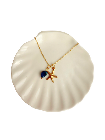 Evi necklace starfish + Apatite