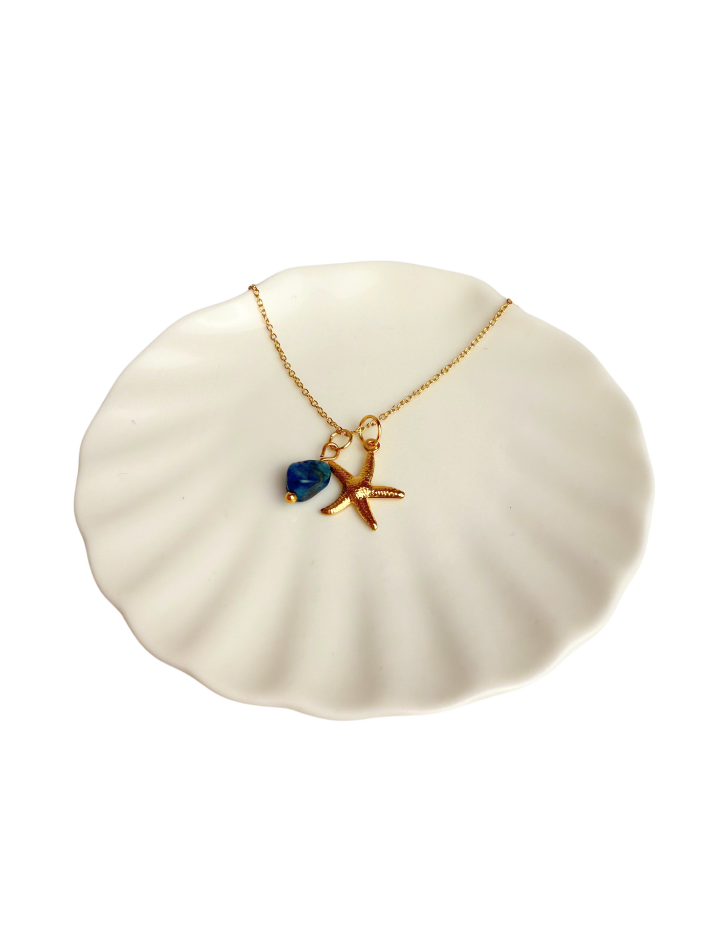Evi necklace starfish + Apatite