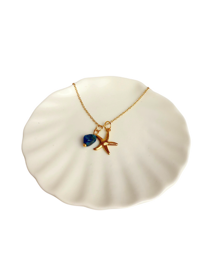 Evi necklace starfish + Apatite