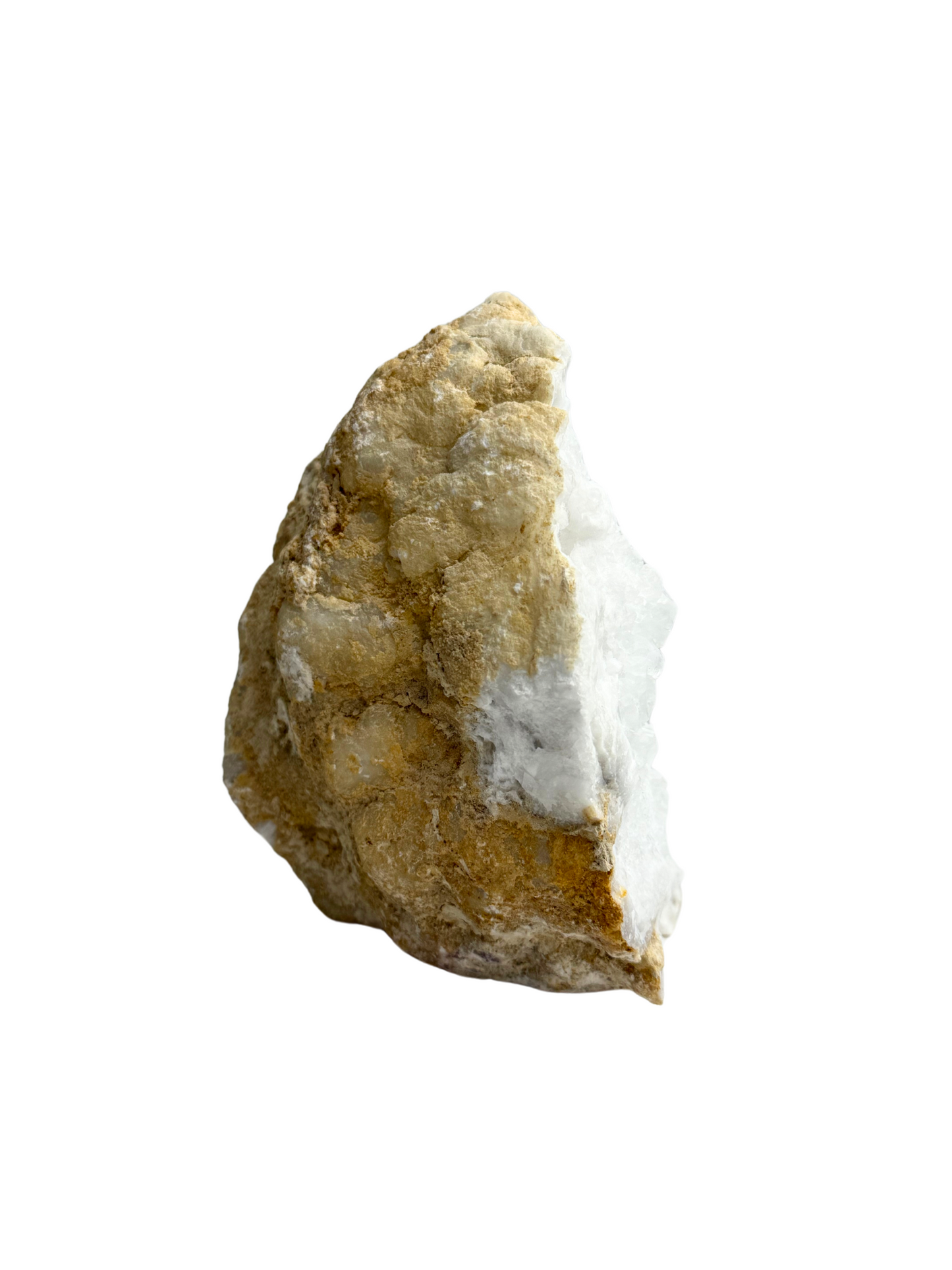 Quartz geode half