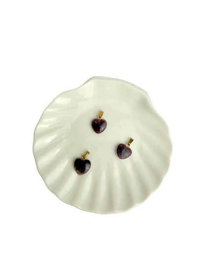 Lepidolite heart pendant