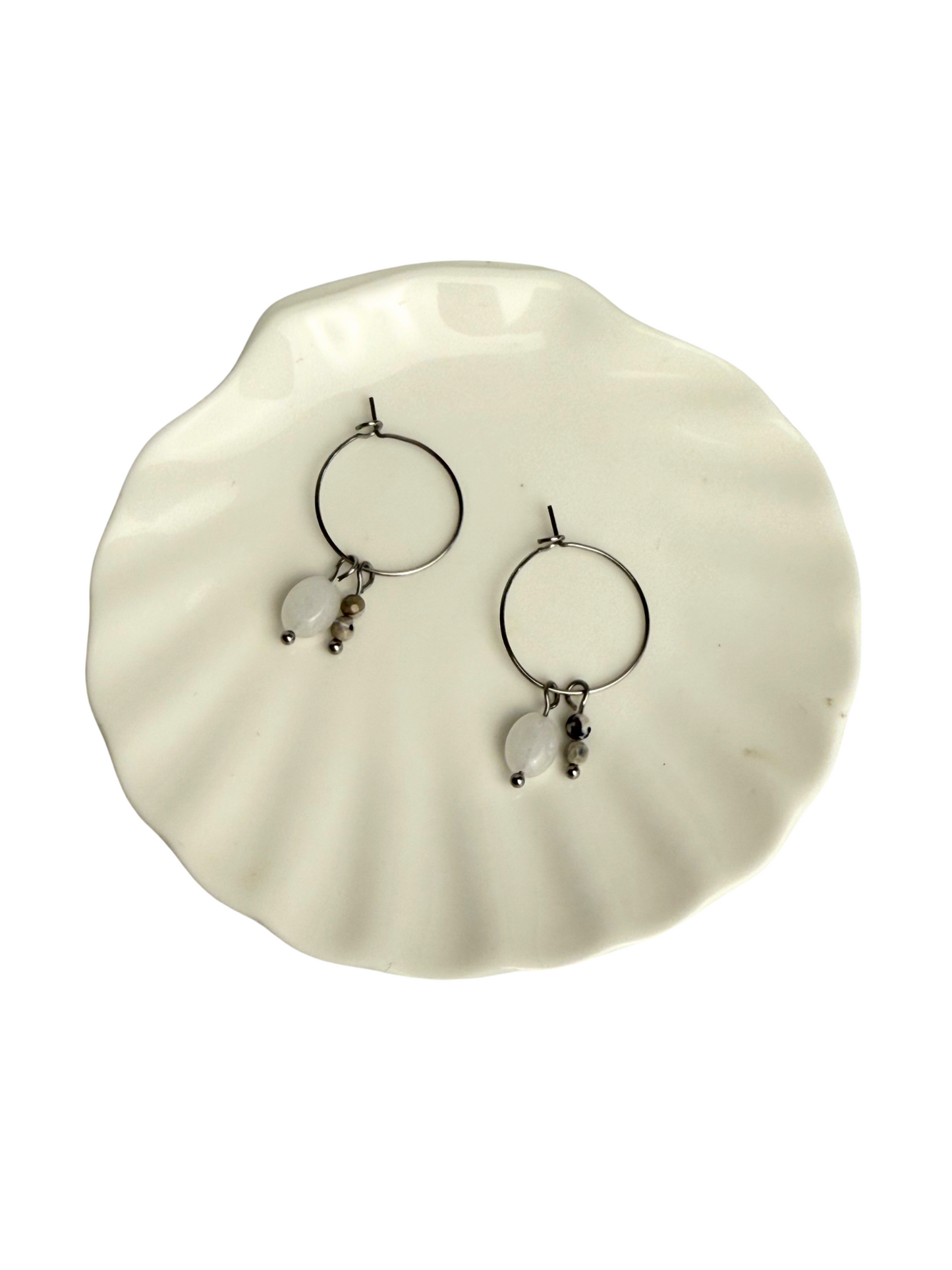 Lot of earrings Rock crystal &amp; Agate