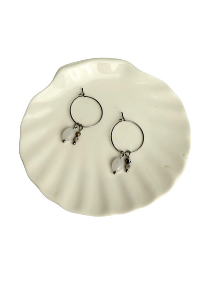 Lot of earrings Rock crystal &amp; Agate