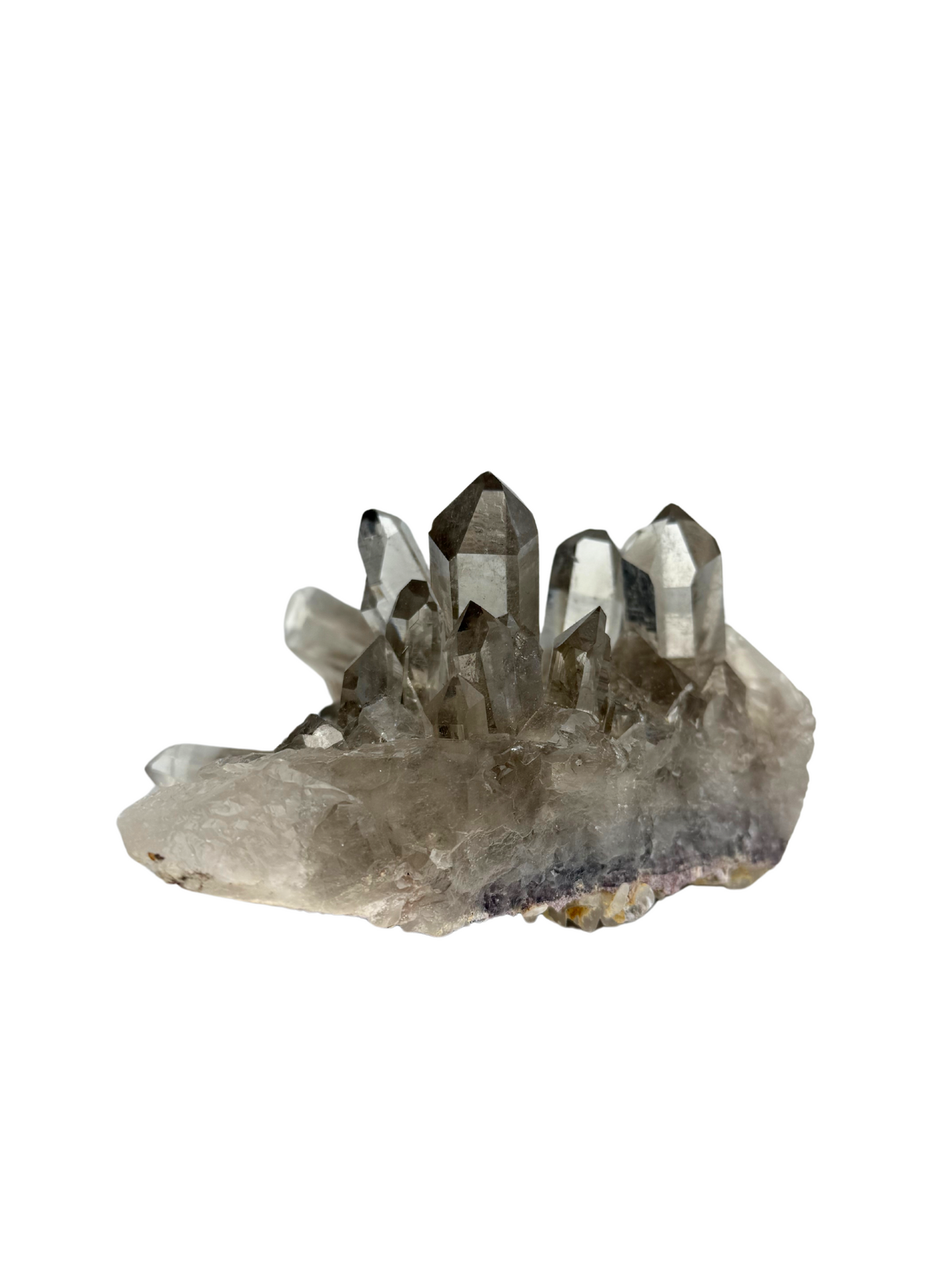 Smoky quartz cluster