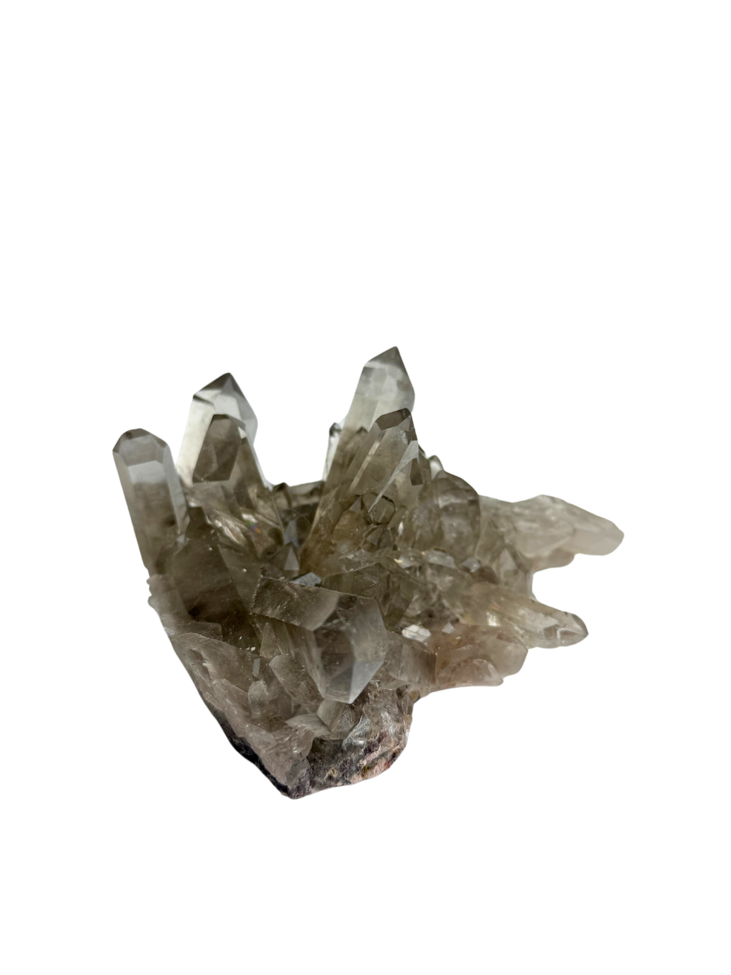Smoky quartz cluster