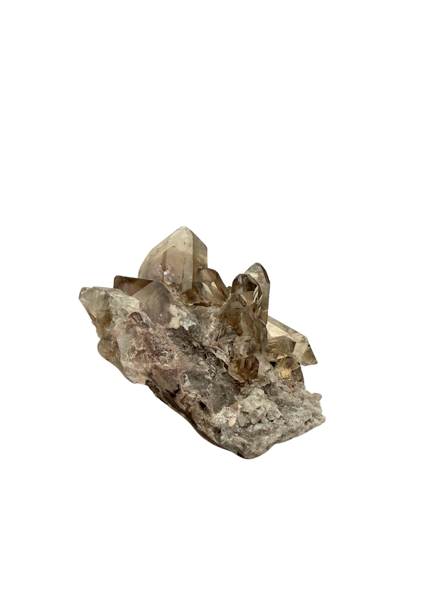 Smoky quartz cluster